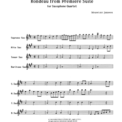 Rondeau from "Premiere Suite" - Saxophone Quartet (SATB)