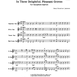 In These Delightful, Pleasant Groves - Saxophone Quartet (SATB)