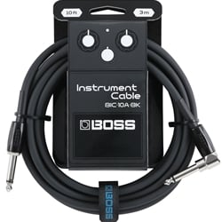 Boss 10ft/3m Instrument Cable Black, Straight/Angled
