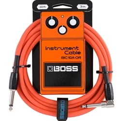 Boss 10ft/3m Instrument Cable Orange, Straight/Angled