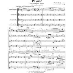 Pavane Pour Une Infante Defunte - Saxophone Quartet (SATB)