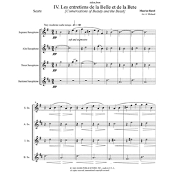 Conversations of Beauty and the Beast - Saxophone Quartet (SATB)