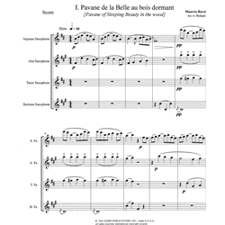 Pavane of Sleeping Beauty in the Wood - Saxophone Quartet (SATB)