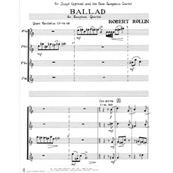 Ballad and Samba - Saxophone Quartet (SATB)