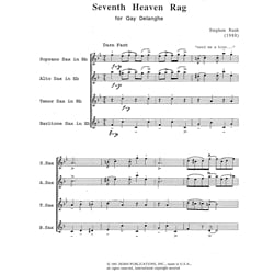 7th Heaven Rag - Saxophone Quartet (SATB)