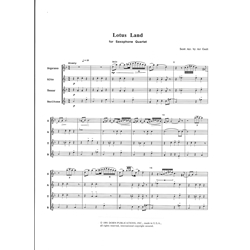 Lotus Land - Saxophone Quartet (SATB)