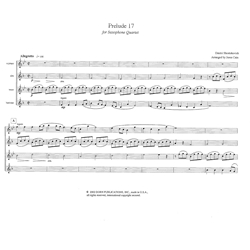 Prelude & Fugue No. 17 - Saxophone Quartet (SATB)