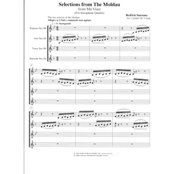 Selections from "The Moldau (Má Vlast)" - Saxophone Quartet (SATB)