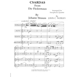 Csardas from "Die Feldermaus" - Saxophone Quartet (SATB)