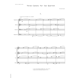 3 Canons - Sax Quartet (SATB)