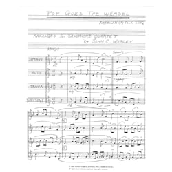 Pop Goes the Weasel - Saxophone Quartet (SATB)