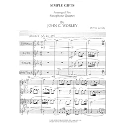 Simple Gifts - Saxophone Quartet (SATB)