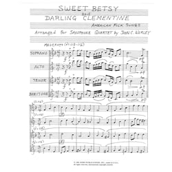 Sweet Betsy and Darling Clementine - Saxophone Quartet (SATB)
