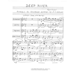 Deep River - Saxophone Quartet (S/AATB)
