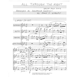 All Through the Night - Saxophone Quartet (S/AATB)