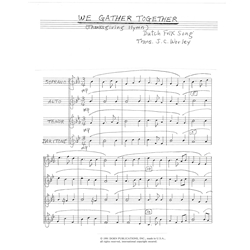 We Gather Together (Thanksgiving Hymn) - Saxophone Quartet (SATB)