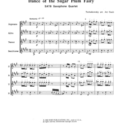 Dance of the Sugar Plum Fairy - Saxophone Quartet (SATB)