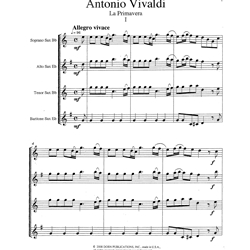 La Primavera - Saxophone Quartet (SATB)