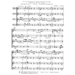 Quartet for Saxophones (SATB)