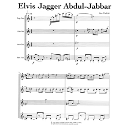 Elvis Jagger Adbul-Jabber from "The Homer Suite" - Saxophone Quartet (SATB)