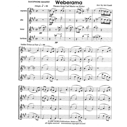 Weberama Medley - Saxophone Quartet (SATB)