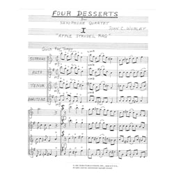 4 Desserts, No. 1: Apple Strudel Rag - Saxophone Quartet (SATB)