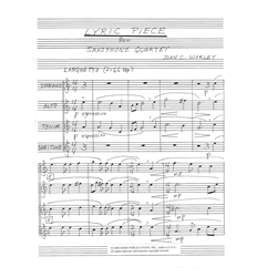 Lyric Piece - Saxophone Quartet (SATB)