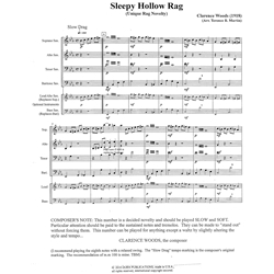 Sleepy Hollow Rag (Unique Novelty Rag) - Saxophone Quartet (S/AATB/Bs)