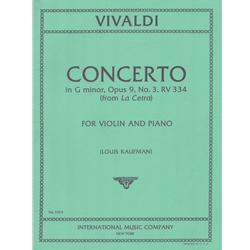 Concerto in G minor, Op. 9, No. 3, RV334 - Violin and Piano