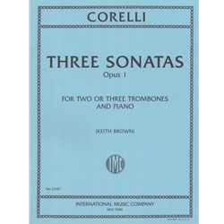 3 Sonatas, Op. 1 - For 2 (or 3) Trombones and Piano