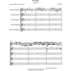Little Fugue in G Minor - Sax Quintet (SAATB)