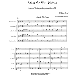 Mass for Five Voices - Saxophone Quintet (SAATB)