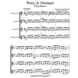 Clog Dance - Saxophone Quartet (SATB)
