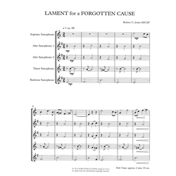 Lament for a Forgotten Cause - Saxophone Quintet (SAATB)