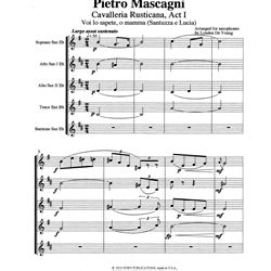 Voi Lo Sapete, O Mamma from "Cavalleri Rusticana" - Sax Quintet (SAATB)