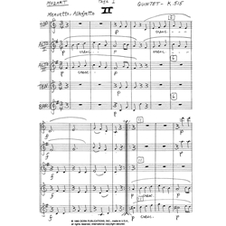 Quintet K. 515 - Saxophone Quintet (SAATB)