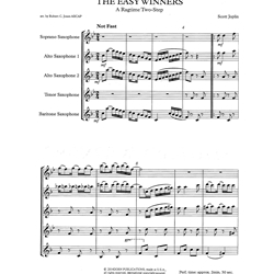 Easy Winners - Saxophone Quintet (SAATB)