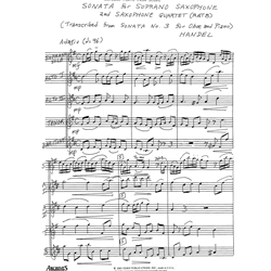 Oboe Sonata No. 3 - Solo Soprano Saxophone and Sax Quartet (AATB)