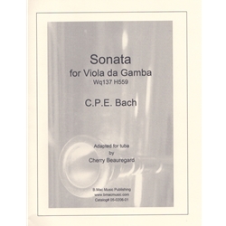 Sonata for Viola da Gamba, Wq137 H559 - Tuba and Piano