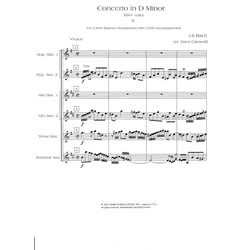 Concerto in D Minor, Movement 1 (BWV 1403) - Saxophone Sextet (SSAATB)