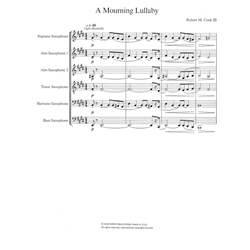Mourning Lullaby - Saxophone Sextet (SAATBBs)