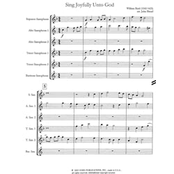 Sing Joyfully Unto God - Saxophone Sextet (SAATTB)
