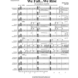 We Fall... We Rise - Saxophone Ensemble