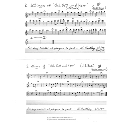 2 Settings of "Ach Gott und Her" - Sax Ensemble (SSAATBBs) SET OF PARTS