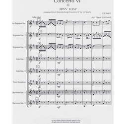Concerto VI, Movement 1 (BWV 1057) - Saxophone Ensemble (SSSAATTBB)