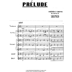 Prelude, Op. 28, No. 20 - Saxophone Ensemble (SAATTTBBs)
