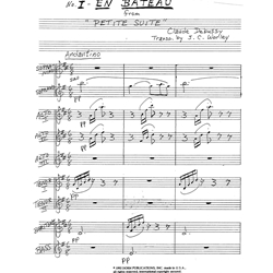 Petite Suite, No. 1 "En Bateau" - Saxophone Ensemble