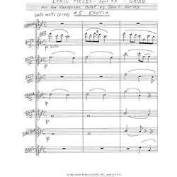 Lyric Pieces, Op. 43, No. 5: "Erotik" - Saxophone Octet (SAAATTBBs)
