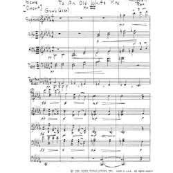 To An Old White Pine - Saxophone Ensemble (SAAAATTBBs)