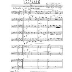 Vocalise, Opus 34, No. 14 - Sax Ensemble (SSAAAATTBBs)
